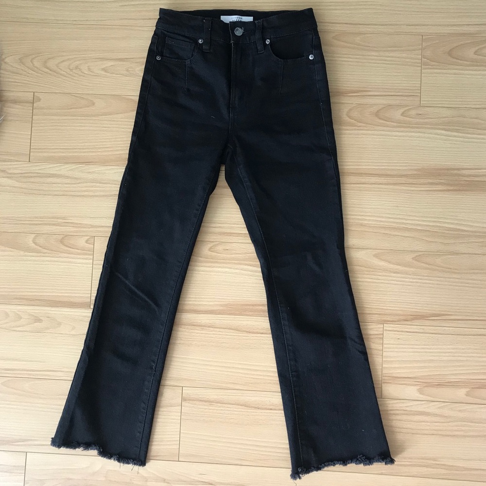 Super High-Rise Crop Flare Black Denim